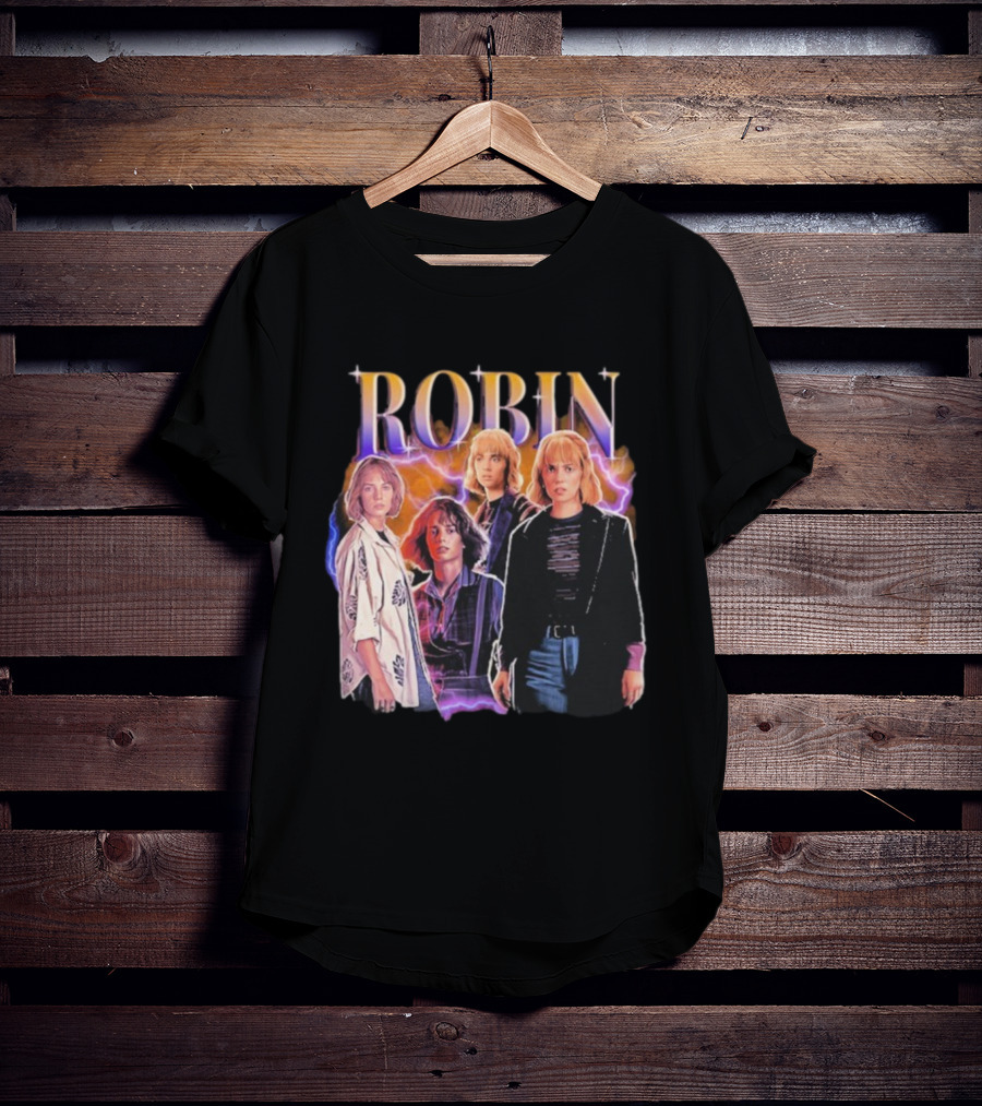 Robin Hearthrob Stranger Things Retro Lightning Style T-Shirt