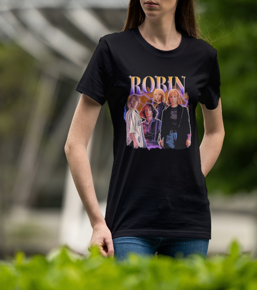 Robin Hearthrob Stranger Things Retro Lightning Style T-Shirt