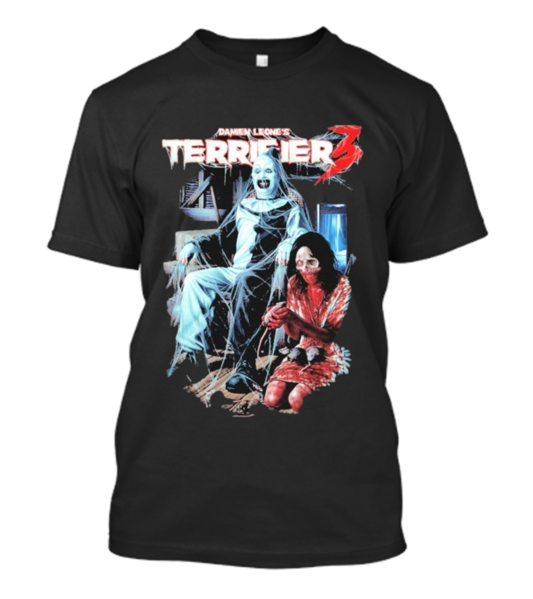 Damien Leone's Terrifier 3 Halloween Horror Scene T-Shirt