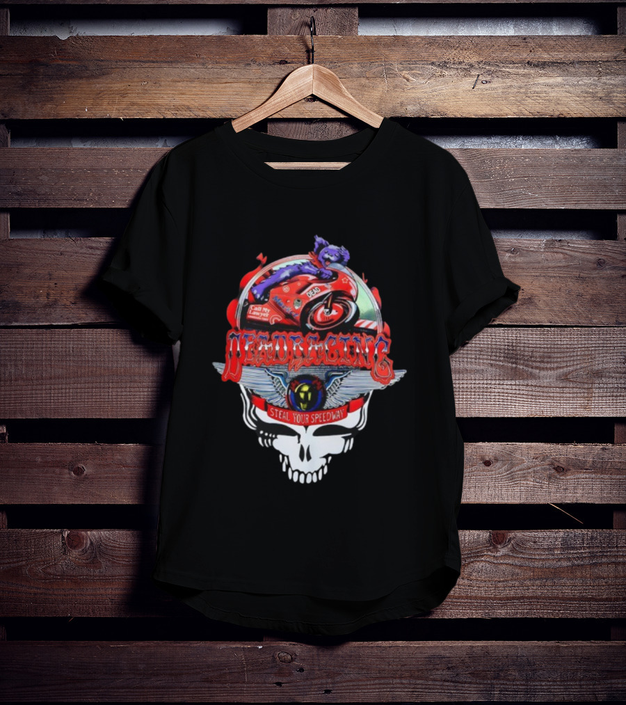 Dead Racing Steal Your Speedway Moto Bear Grateful Dead T-Shirt