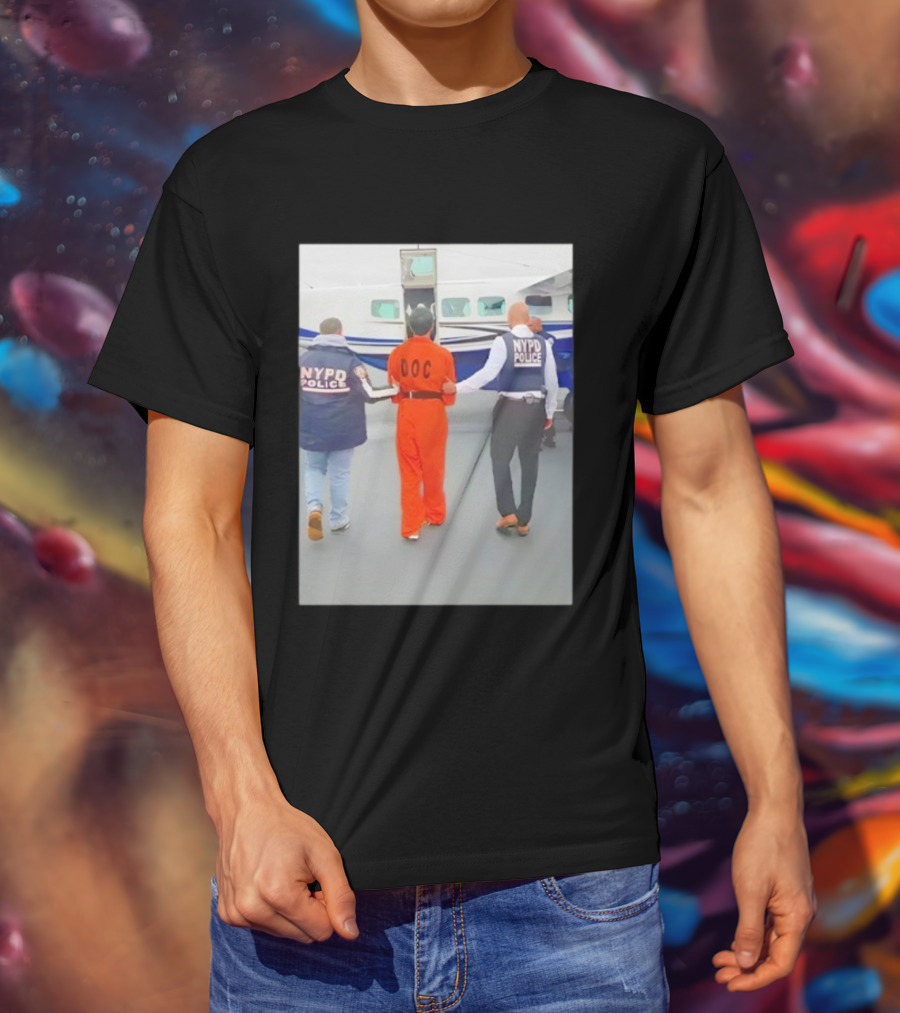 NYC Luigi Mangione NYPD Helicopter Escort DOC Inmate T-Shirt