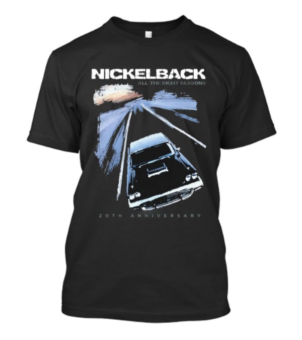 Nickelback All The Right Reasons 20th Anniversary Vintage Car Cover T-Shirt