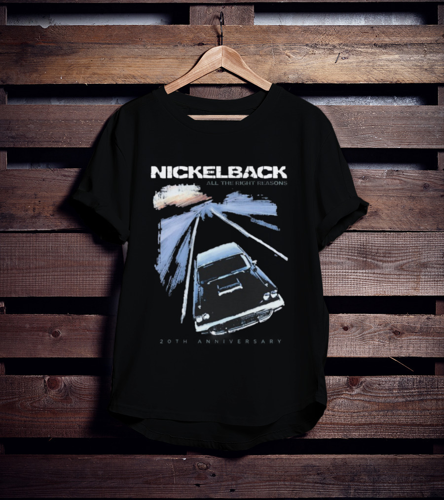 Nickelback All The Right Reasons 20th Anniversary Vintage Car Cover T-Shirt