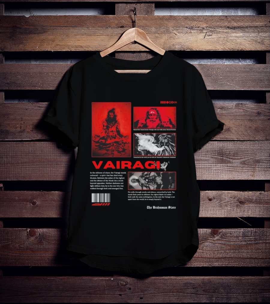 Vairagi The Brahmman Beyond Time Meditative Spiritual Essence T-Shirt