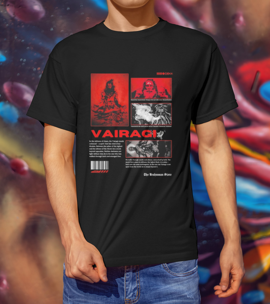 Vairagi The Brahmman Beyond Time Meditative Spiritual Essence T-Shirt