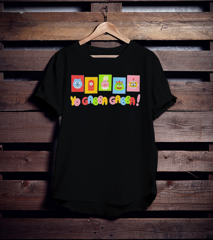 Yo Gabba Gabba Characters Colorful Blocks T-Shirt