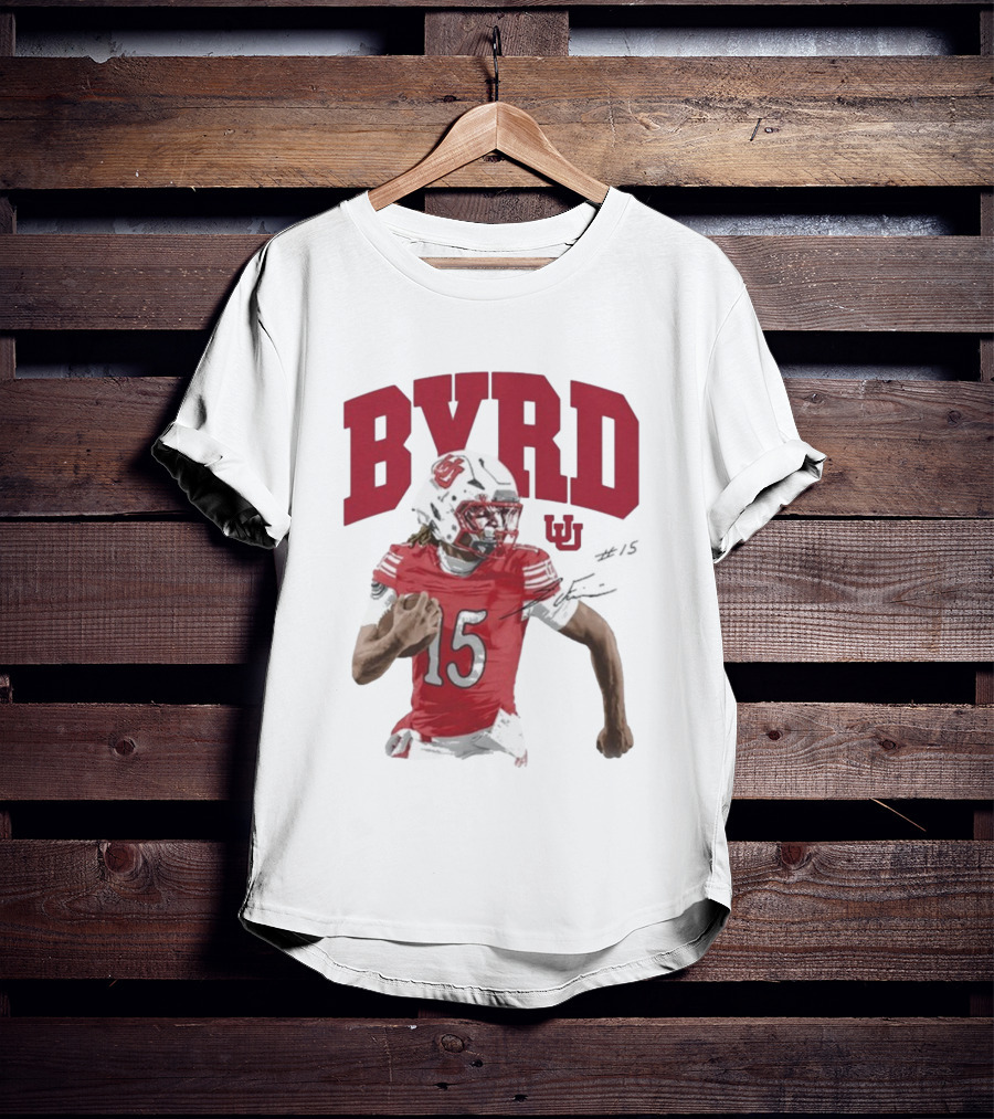 BYRD 15 Utah Utes Football Player Jersey T-Shirt