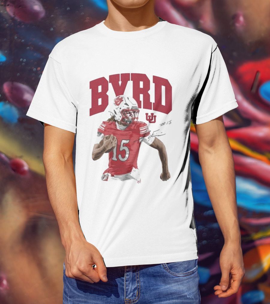 BYRD 15 Utah Utes Football Player Jersey T-Shirt