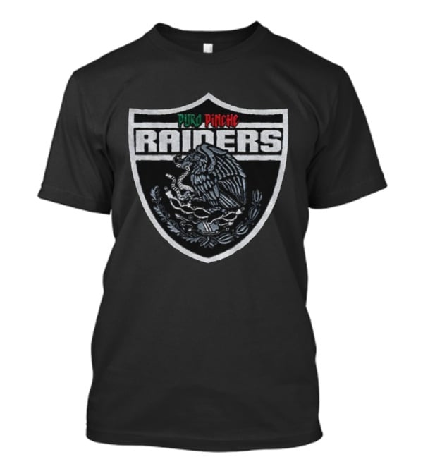 Las Vegas Raiders Puro Pinche Mexican Logo Raiders Shield T-Shirt
