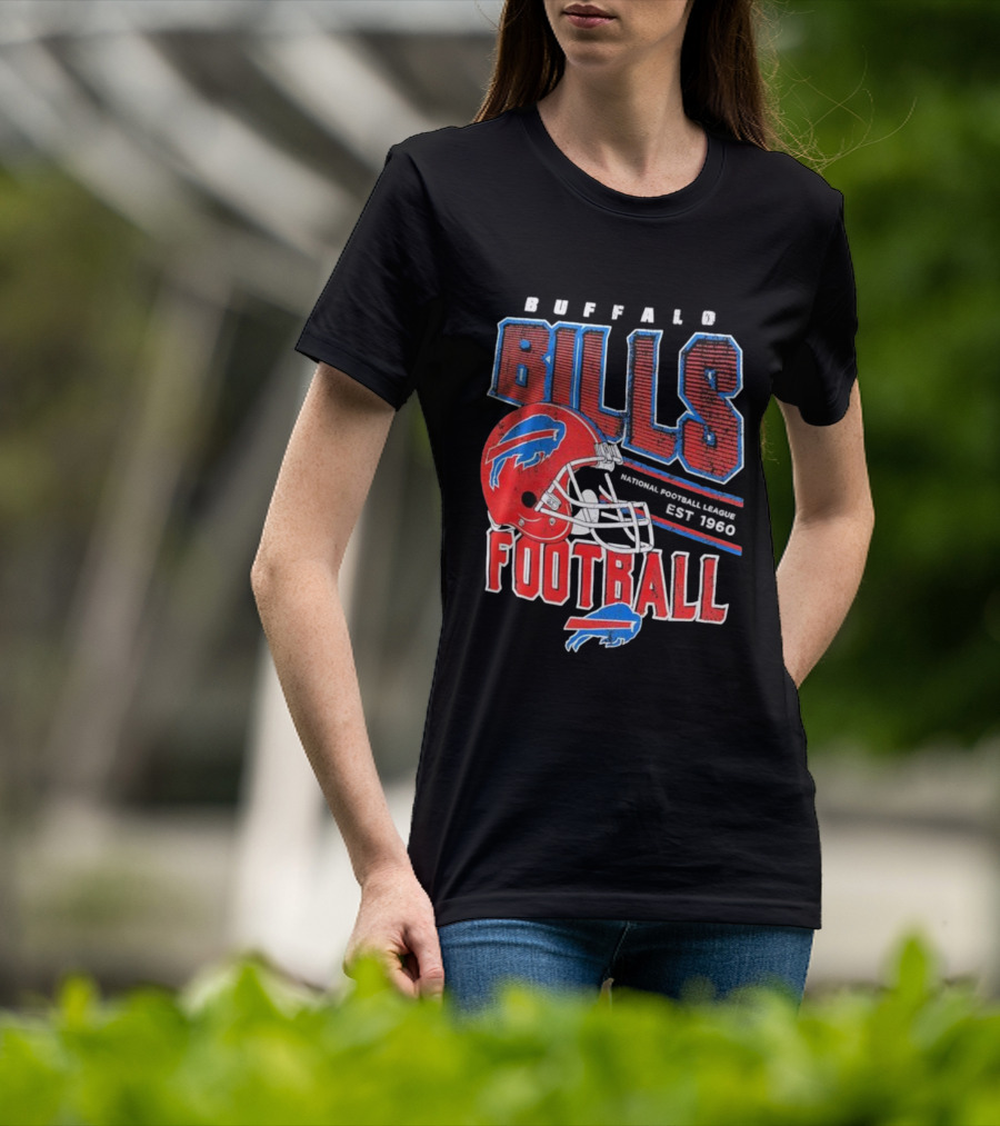 Buffalo Bills Follow The Leader 1960 National Football League Football Helmet T-Shirt
