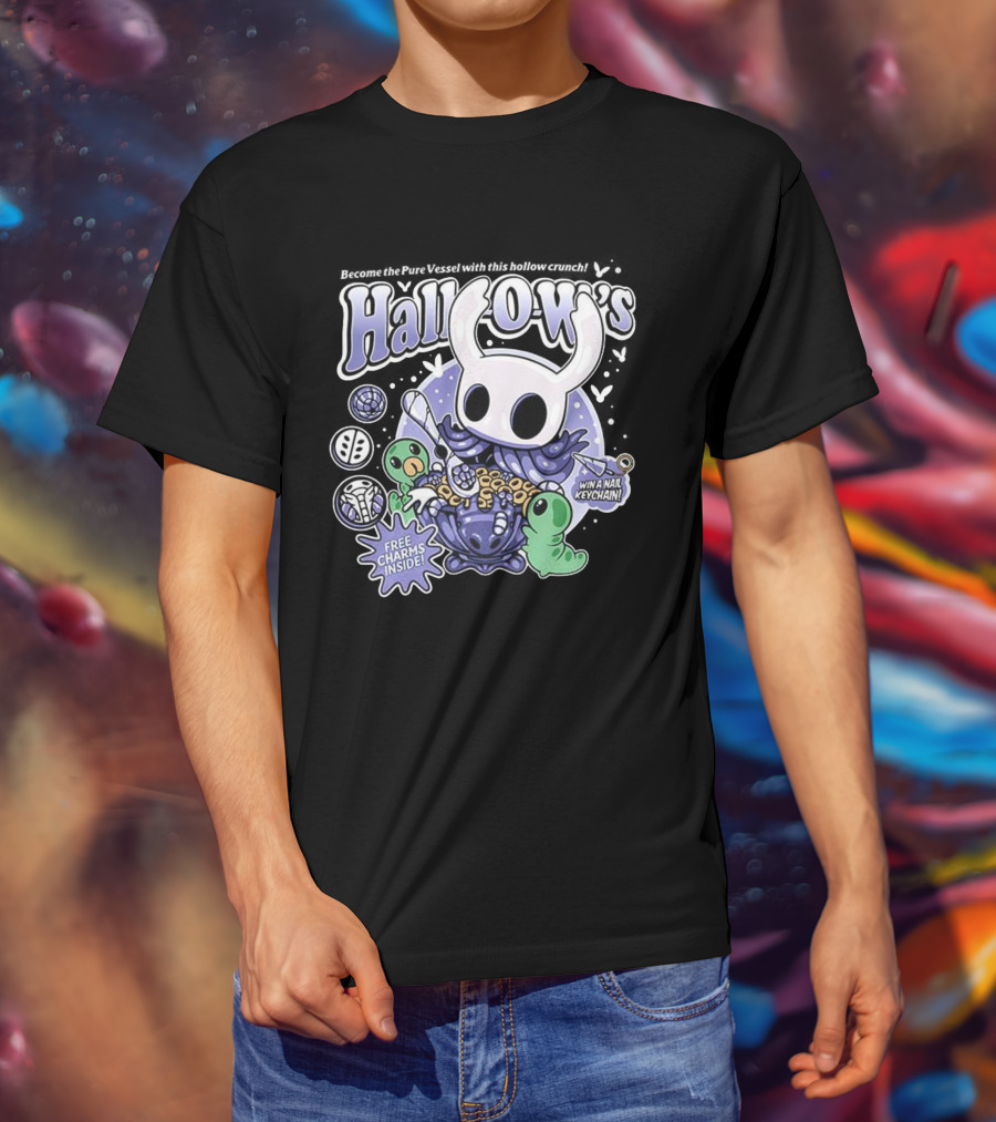 Hollow Knight Hallows Crunch Cereal Free Charms Win Nail Keychain T-Shirt