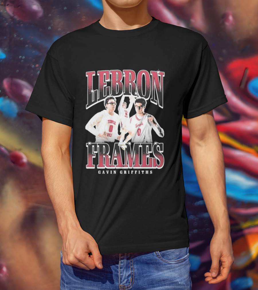 Lebron Frames Temple Owls Basketball Player 0 T-Shirt