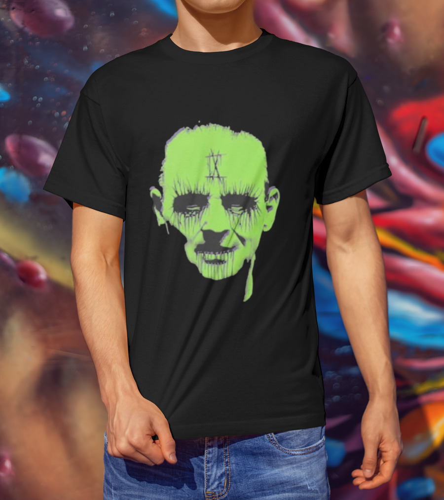 Ice Nine Kills Don't You Dare Say Art Is Dead Pop Up Tour Frankfurt December 6 2025 Green Horror Face T-Shirt