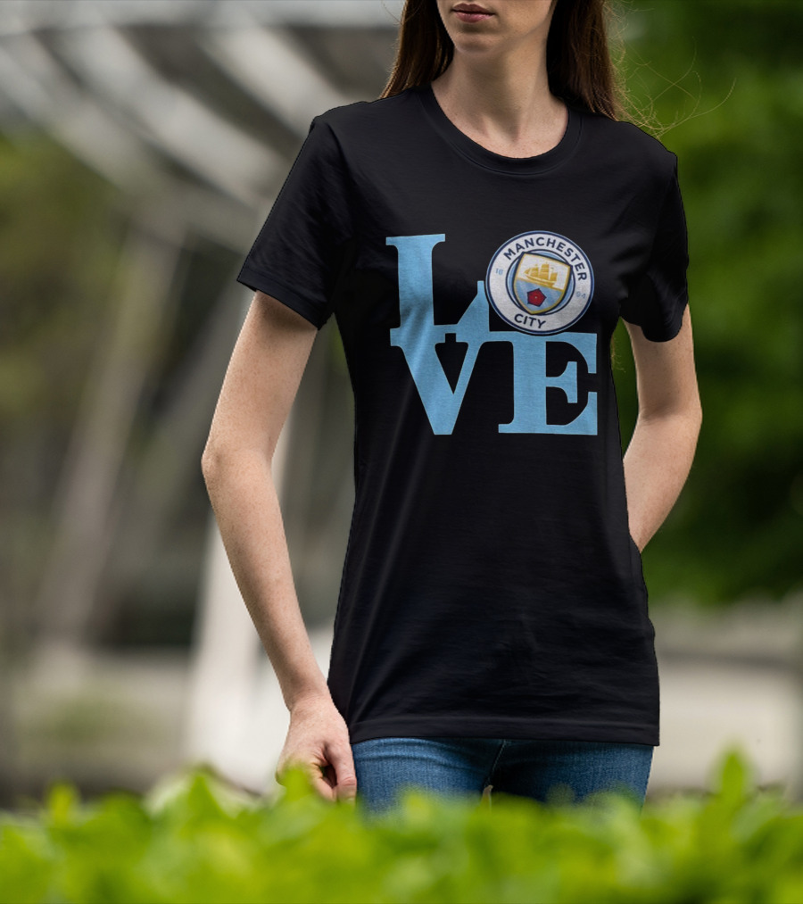 Manchester City FC LOVE Emblem 1894 Badge T-Shirt