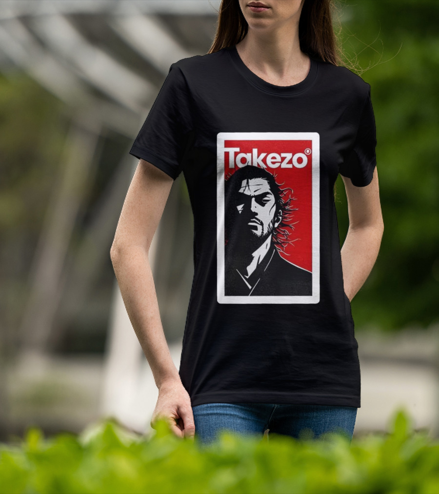 Takezo Shadow Of The Lone Warrior Manga Samurai Art Style T-Shirt