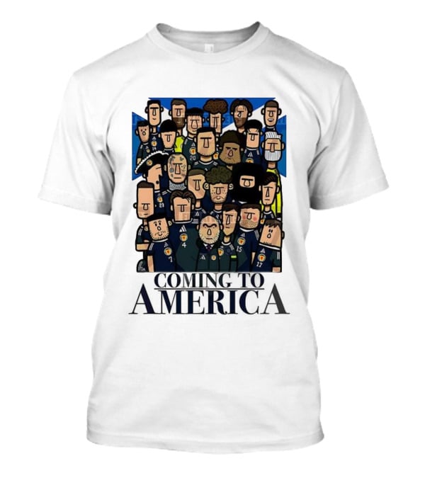 Coming To America Cartoon Scotland Soccer Team Characters T-Shirt