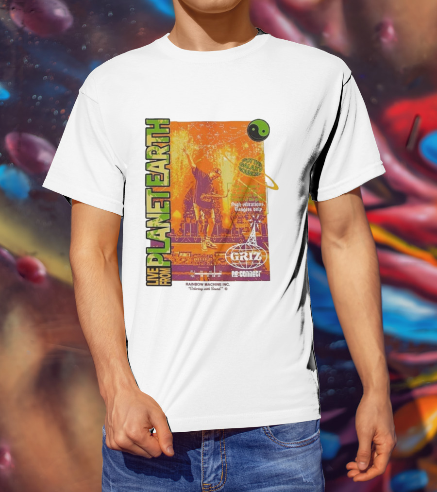 Live From Planet Earth Griz 60th Galaxy Sound High Vibrations Ragers Only Yin Yang T-Shirt