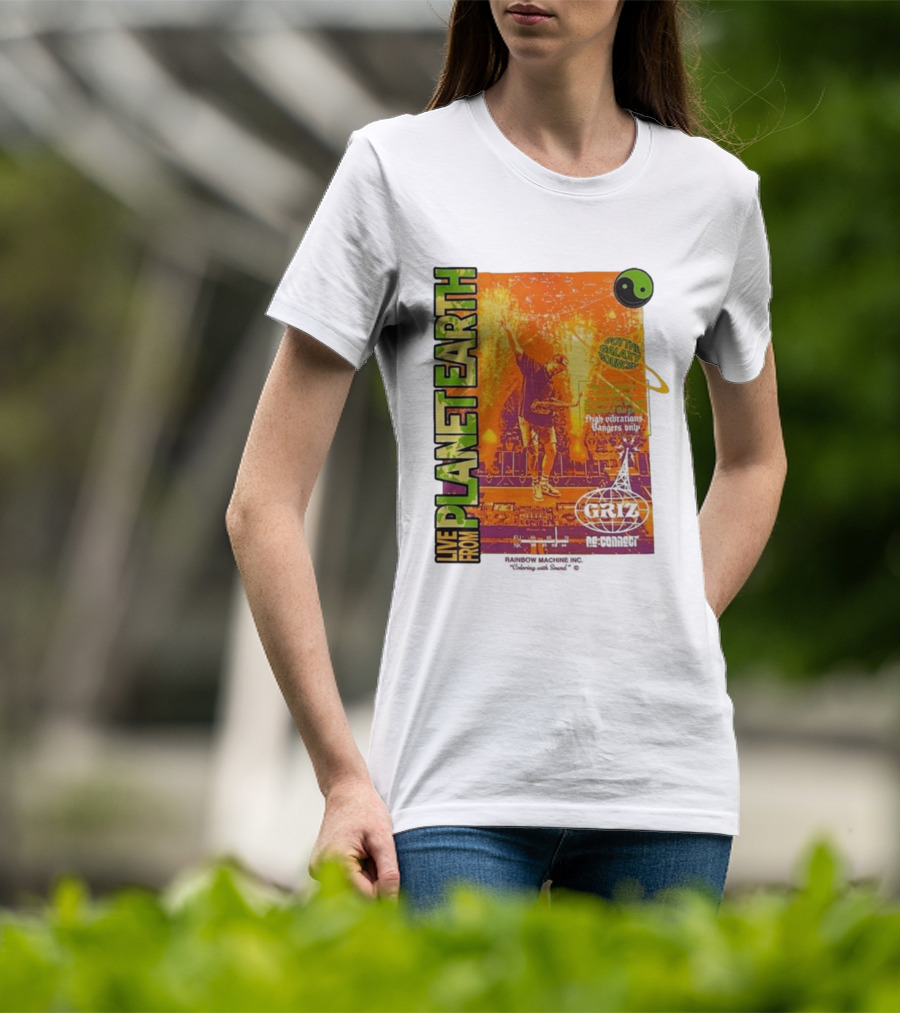 Live From Planet Earth Griz 60th Galaxy Sound High Vibrations Ragers Only Yin Yang T-Shirt
