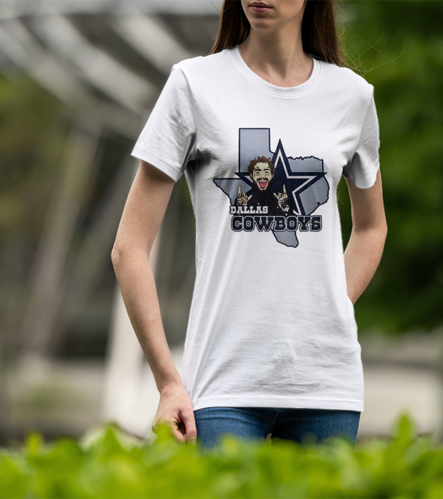 Post Malone Dallas Cowboys NFL Texas Thanksgiving Collaboration T-Shirt