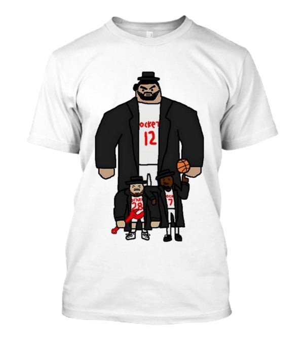 Rockets 12 And 28 Sen-goon Squad Caricature With Basketball T-Shirt
