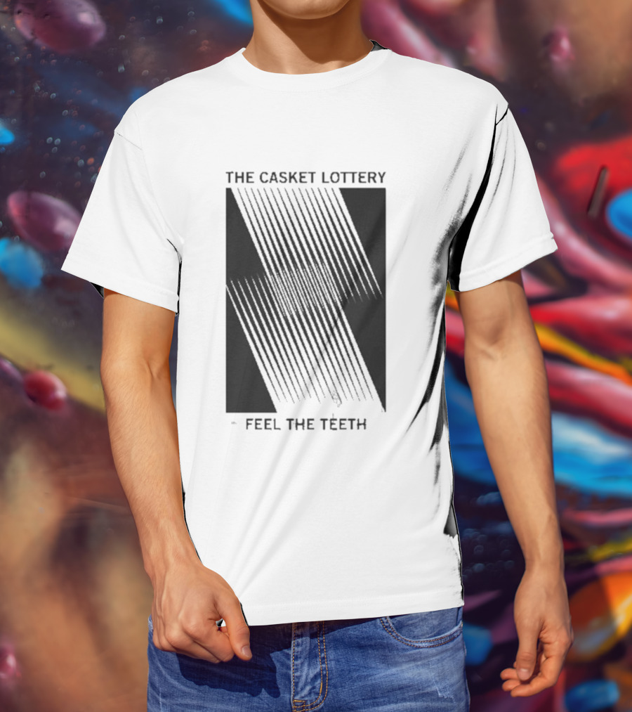 The Casket Lottery Feel The Teeth Tour Striped Graphic Tee T-Shirt