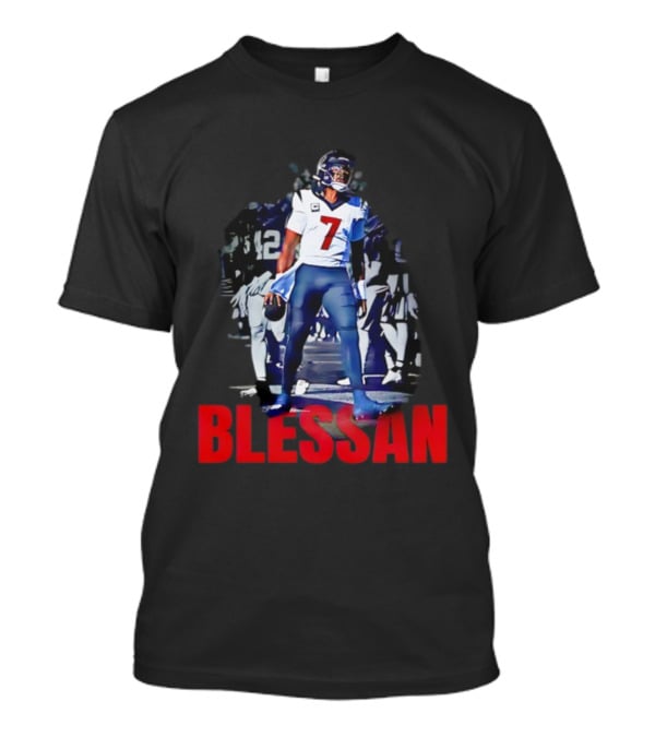 Cj Stroud Blessan Number 7 Houston Texans Football T-Shirt