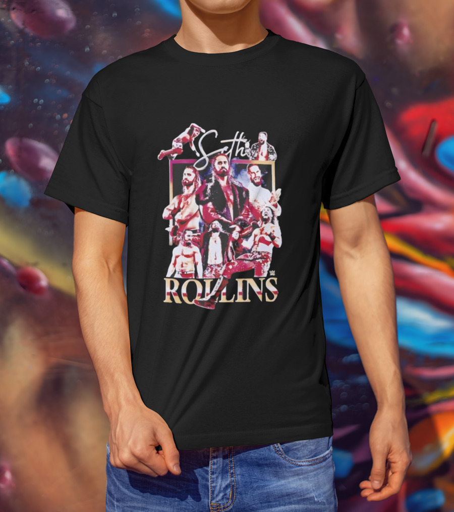 Seth Rollins WWE Superstar Collage T-Shirt
