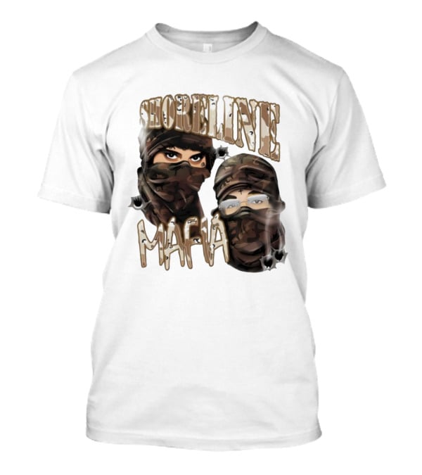 Shoreline Mafia Camo Masked Illustration T-Shirt