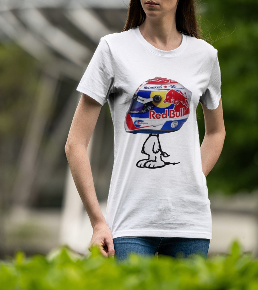Max Verstappen Red Bull Racing Helmet Snoopy Mashup T-Shirt