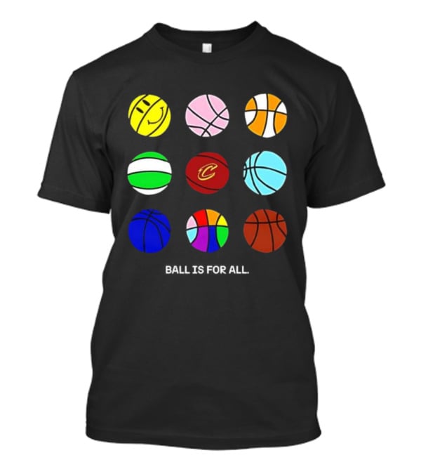 Cleveland Cavaliers Pride Collection Ball Is For All Basketball Diversity T-Shirt