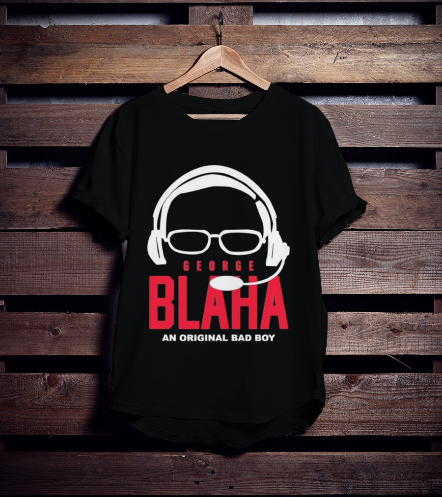 George Blaha Headset Glasses An Original Bad Boy Sports Writer T-Shirt