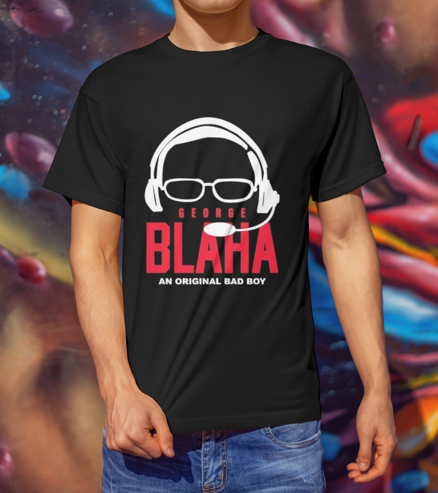 George Blaha Headset Glasses An Original Bad Boy Sports Writer T-Shirt