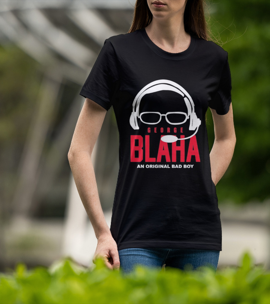 George Blaha Headset Glasses An Original Bad Boy Sports Writer T-Shirt