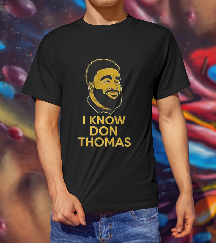 I Know Don Thomas Black And Yellow Portrait T-Shirt