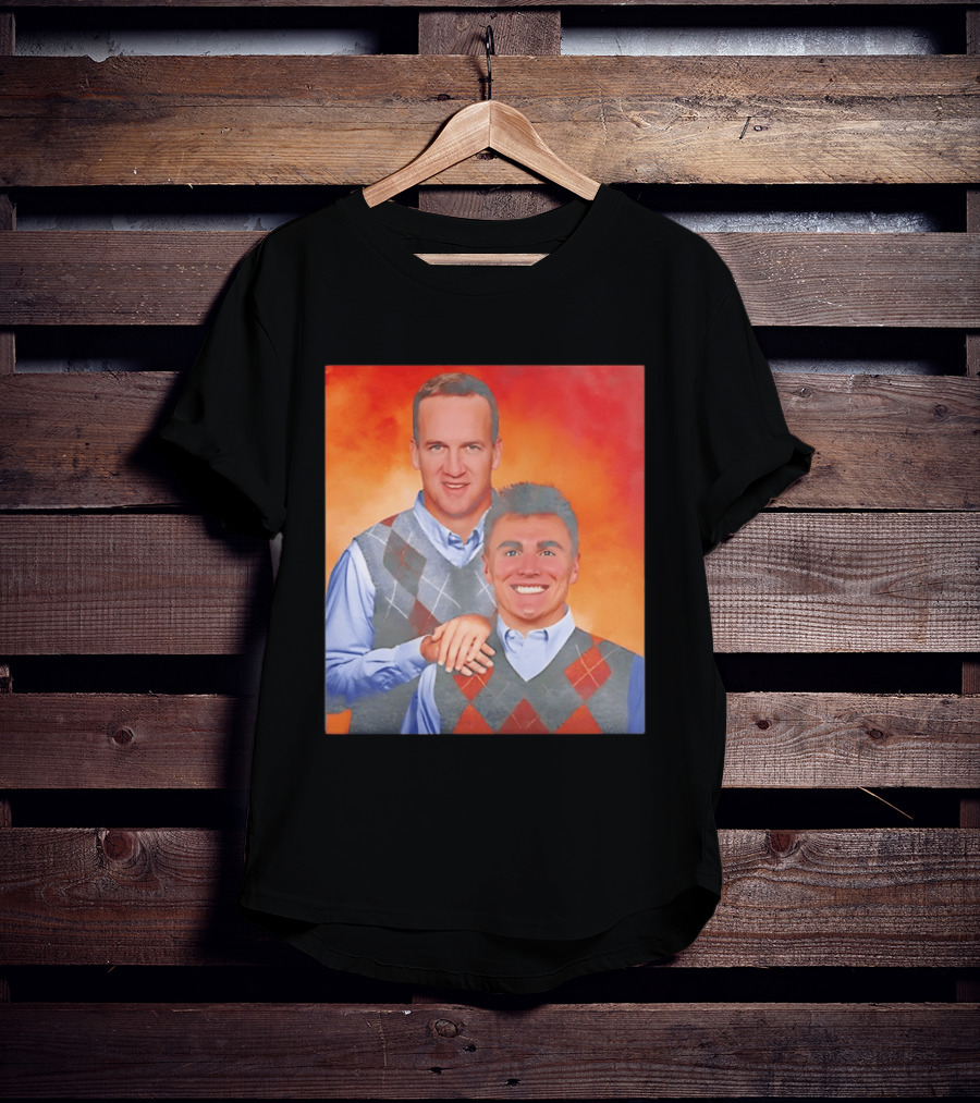 Bo Nix Peyton Manning Step Brothers Denver Broncos Comedy T-Shirt