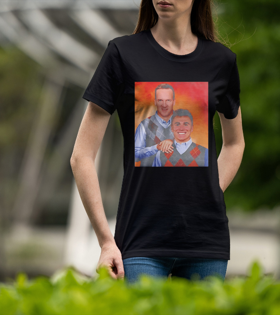 Bo Nix Peyton Manning Step Brothers Denver Broncos Comedy T-Shirt