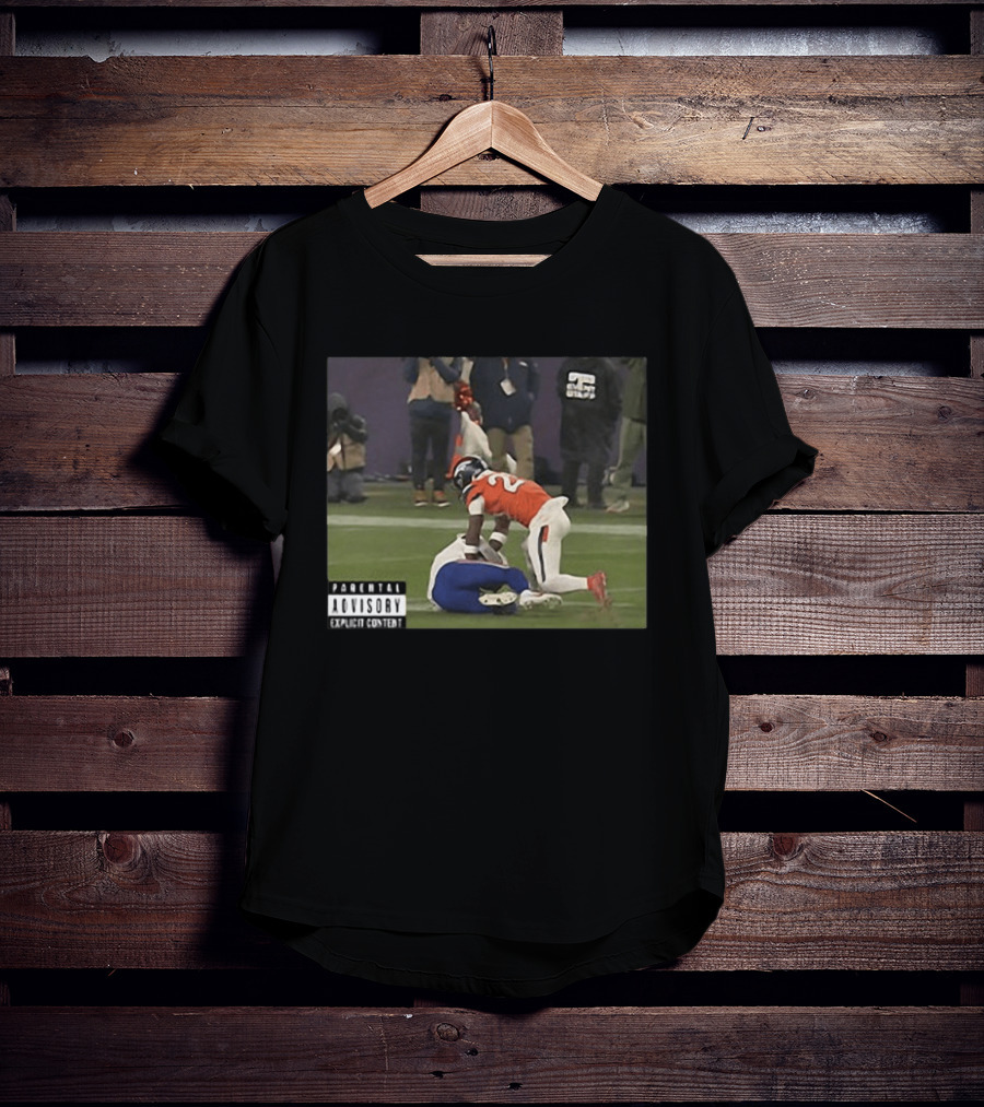 Denver Broncos Vs Buffalo Bills Explicit Content Tackle Controversial Interception Play T-Shirt
