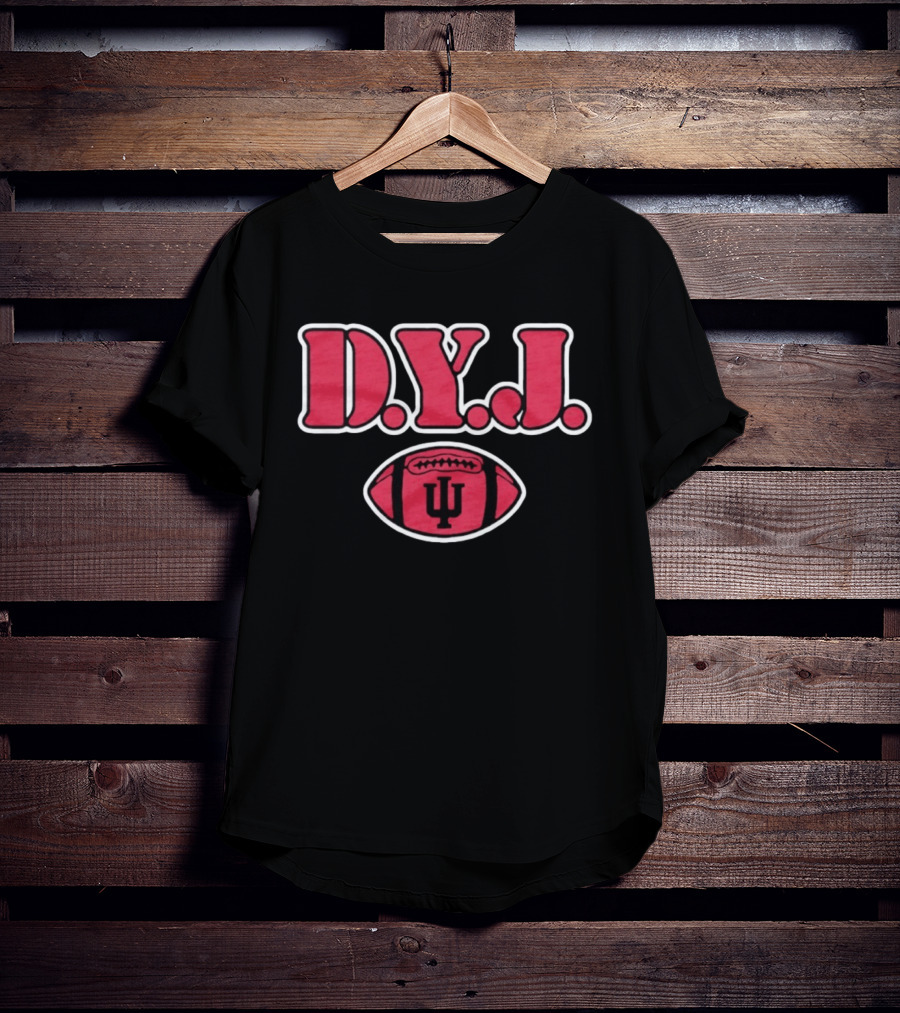 D.Y.J. Indiana Hoosiers Football IU Logo Football T-Shirt