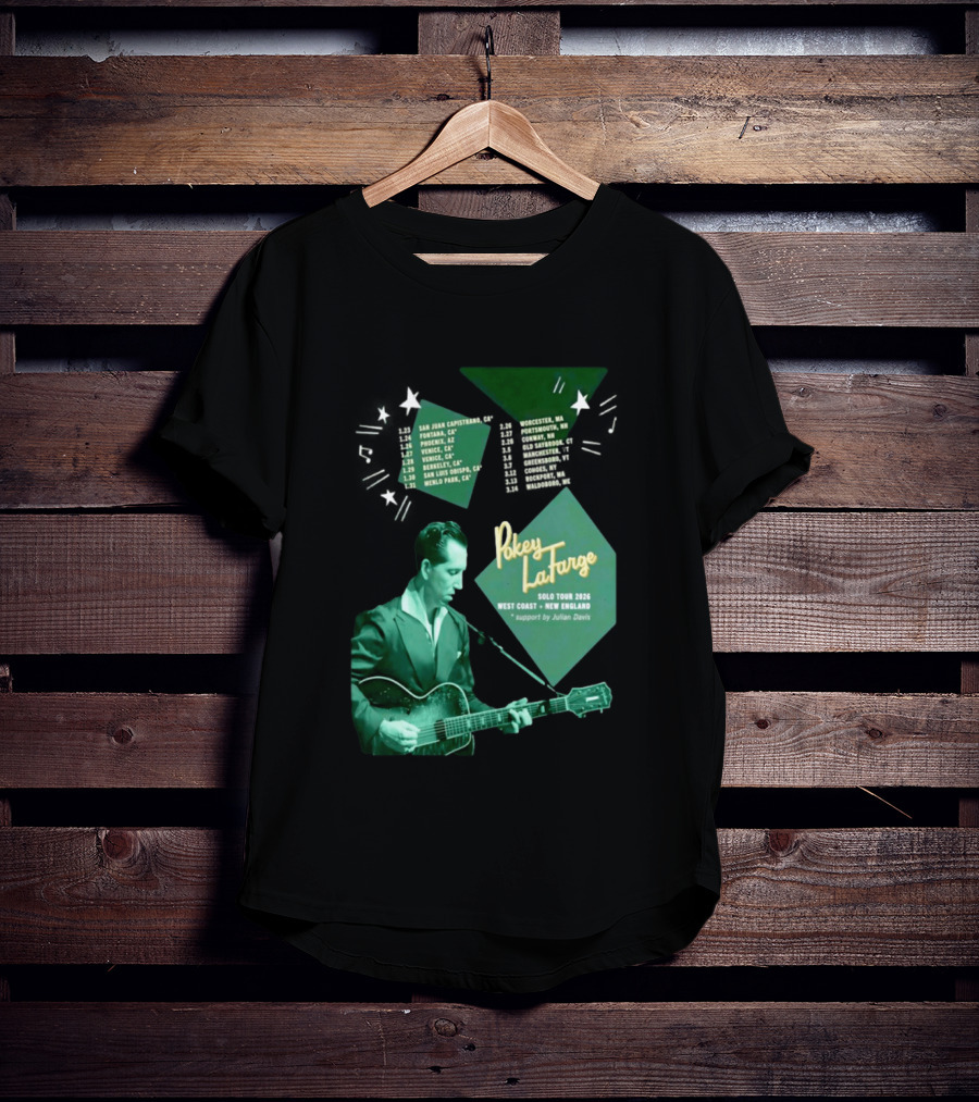 Pokey LaFarge Solo Tour 2026 West Coast New England Julian Davis Support T-Shirt