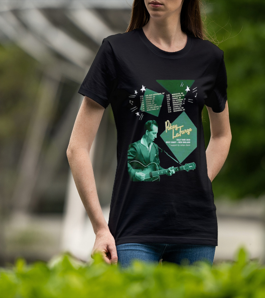Pokey LaFarge Solo Tour 2026 West Coast New England Julian Davis Support T-Shirt
