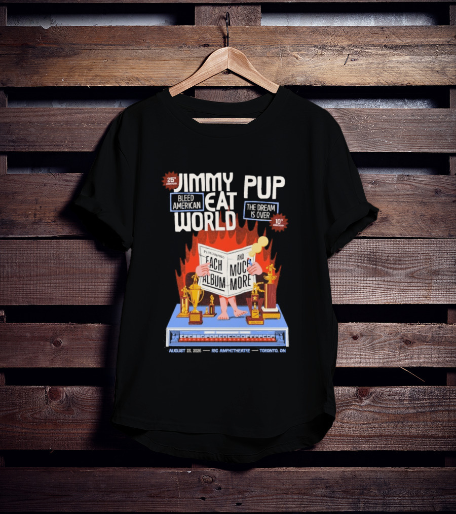 Jimmy Eat World Bleed American 25th Anniversary Pup The Dream Is Over Live August 23 2026 RBC Amphitheatre Toronto T-Shirt
