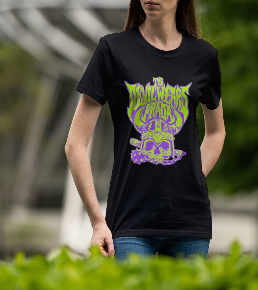 The Devil Wears Prada Viking Skull With Mace And Chain T-Shirt