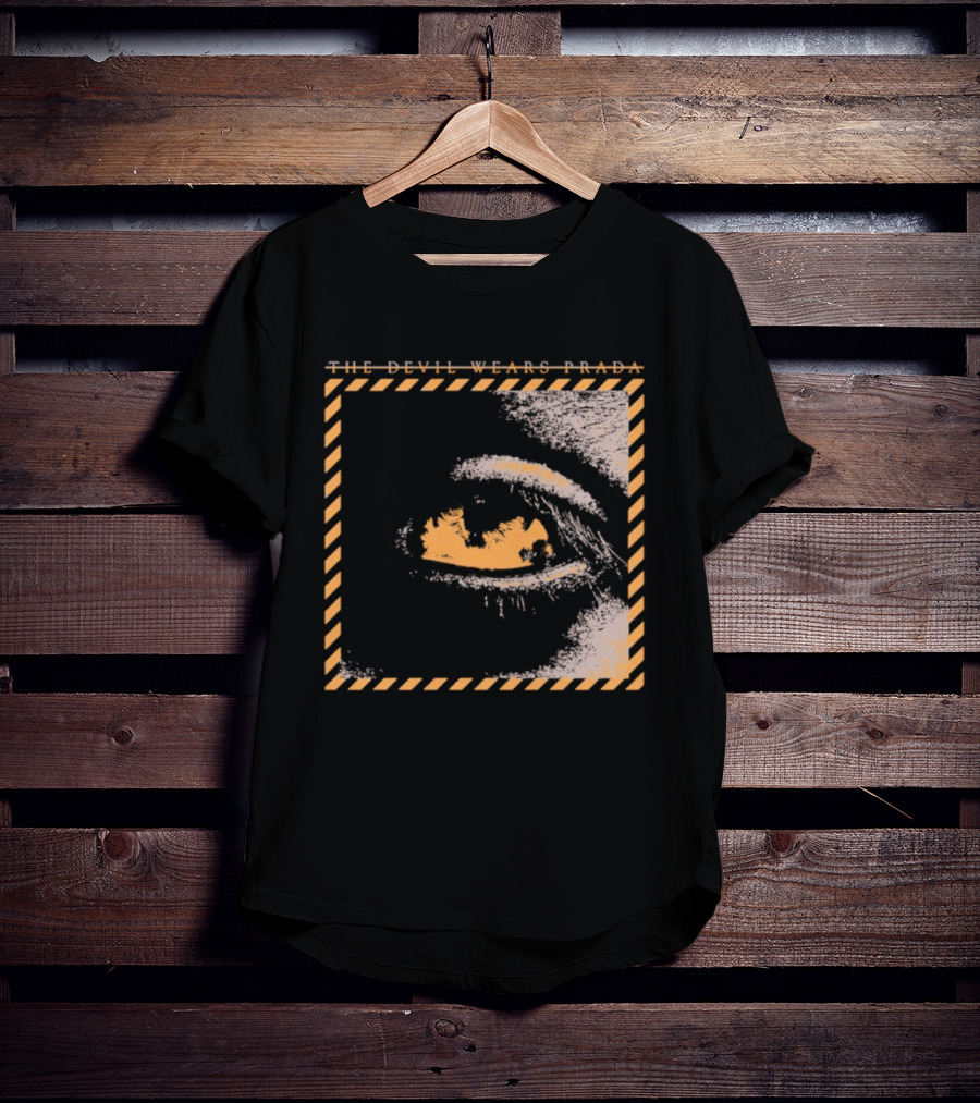 The Devil Wears Prada Outbreak Eye Caution Stripes T-Shirt