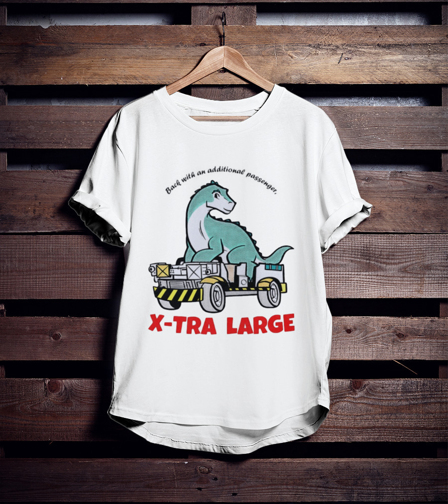 X Tra Large Dinosaur Back With An Additional Passenger T-Shirt