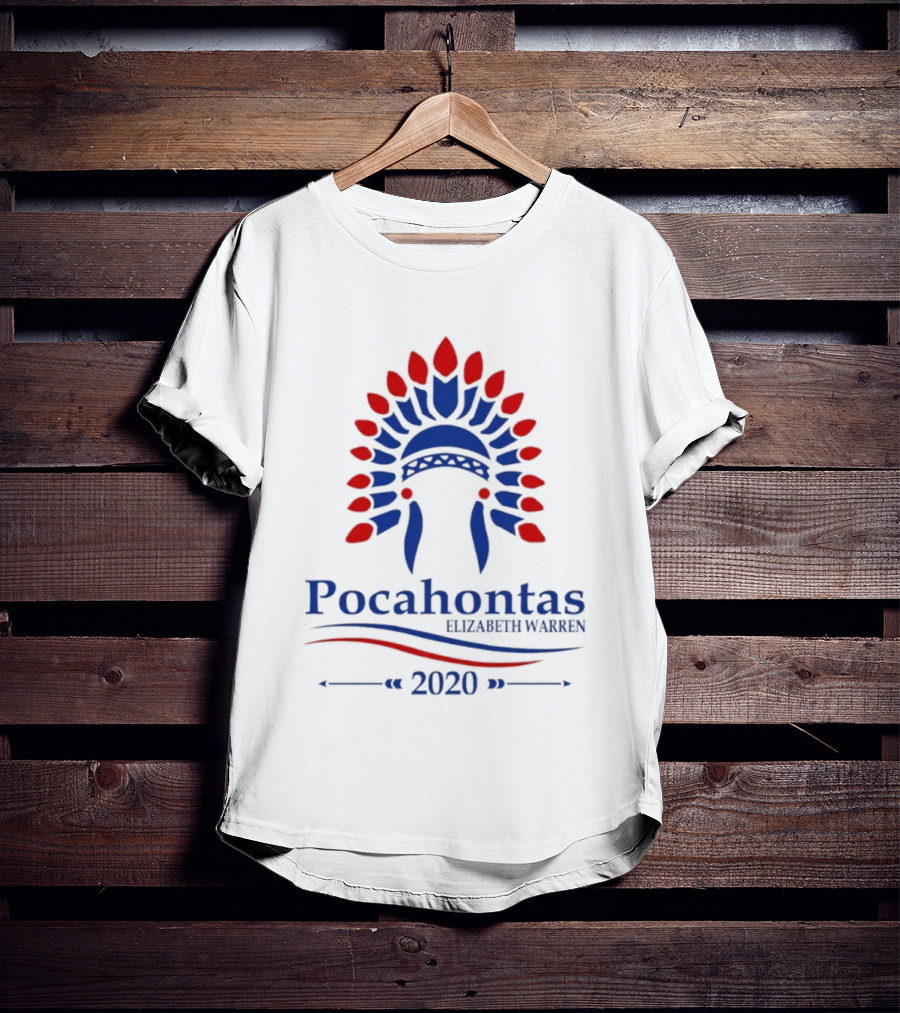 Pocahontas Elizabeth Warren 2020 Headdress T-Shirt