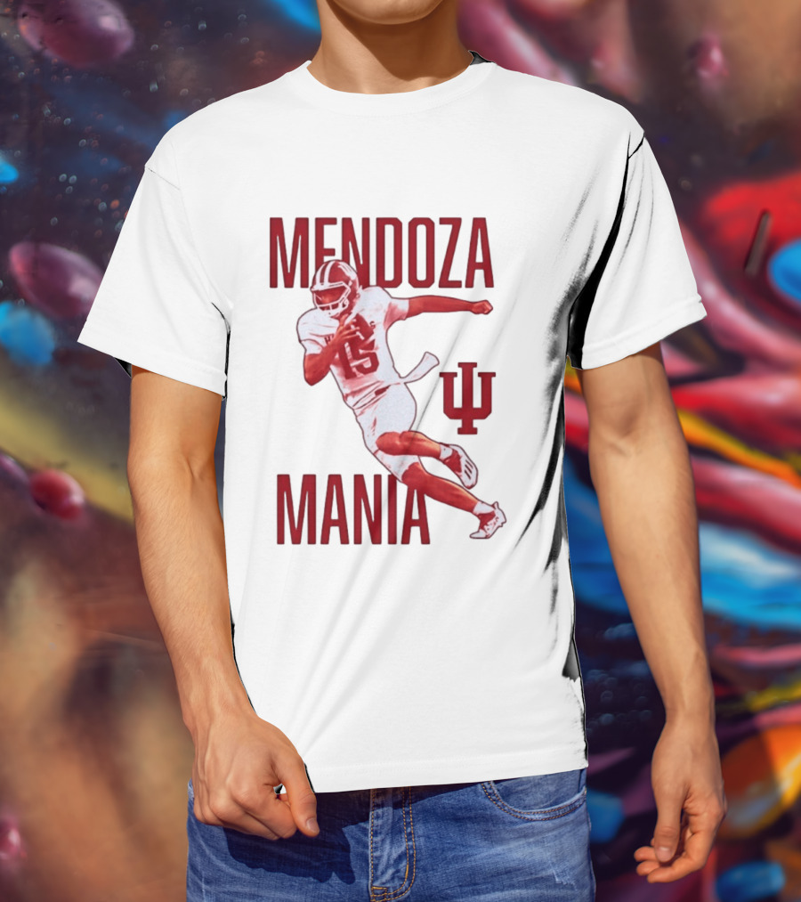 Mendoza Mania Indiana Hoosiers Football Player Action Icon IU T-Shirt