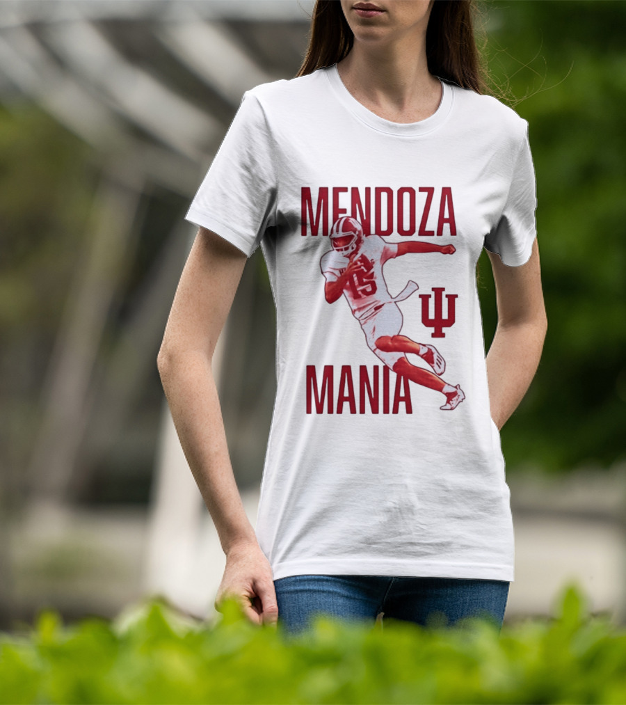 Mendoza Mania Indiana Hoosiers Football Player Action Icon IU T-Shirt