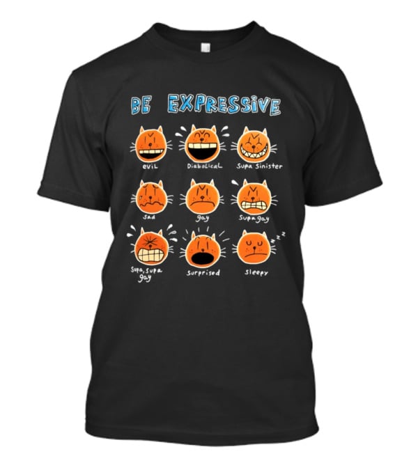 Be Expressive Petey The Cat Emoji Faces Collection T-Shirt