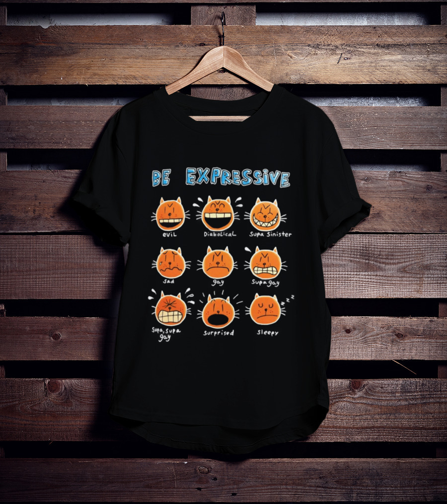 Be Expressive Petey The Cat Emoji Faces Collection T-Shirt