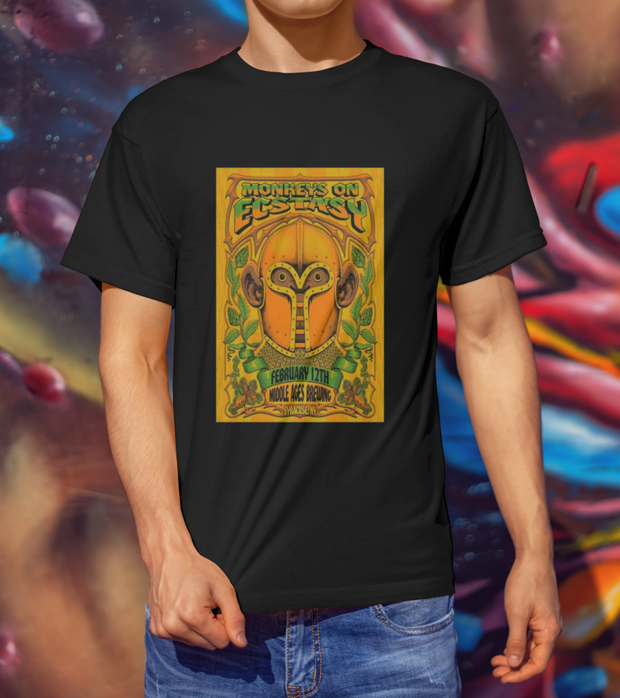Monkeys On Ecstasy February 12th Middle Ages Brewing Syracuse NY T-Shirt